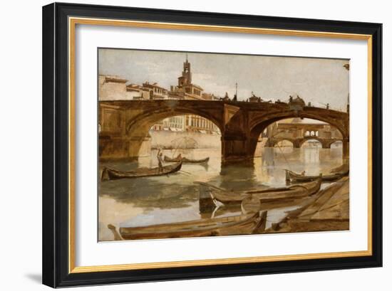 The Bridges: Florence, C.1880-Frank Duveneck-Framed Giclee Print