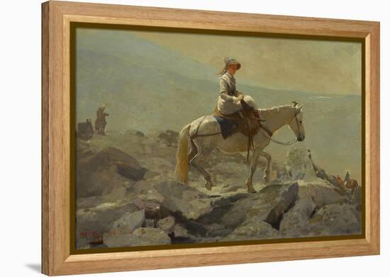 The Bridle Path, White Mountains, 1868 (Oil on Canvas)-Winslow Homer-Framed Premier Image Canvas