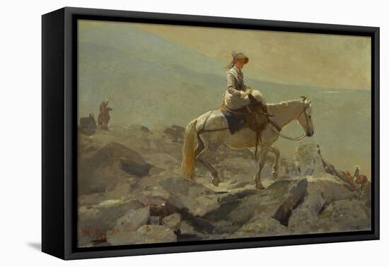 The Bridle Path, White Mountains, 1868 (Oil on Canvas)-Winslow Homer-Framed Premier Image Canvas