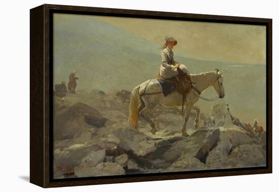 The Bridle Path, White Mountains, 1868 (Oil on Canvas)-Winslow Homer-Framed Premier Image Canvas