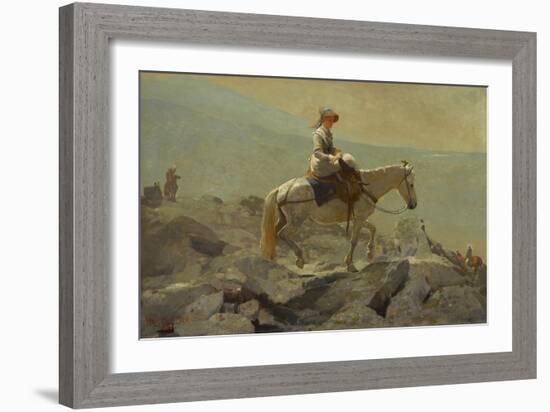 The Bridle Path, White Mountains, 1868 (Oil on Canvas)-Winslow Homer-Framed Giclee Print