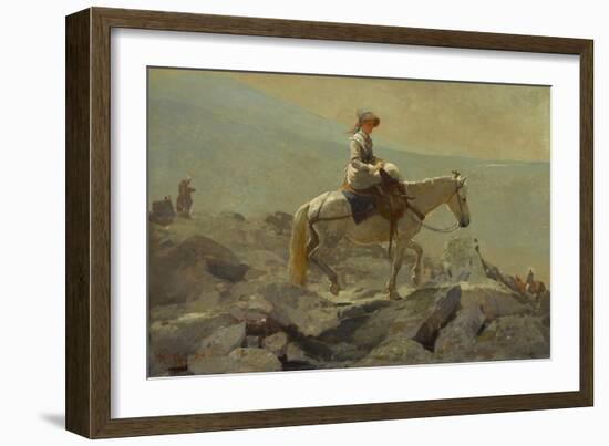 The Bridle Path, White Mountains, 1868 (Oil on Canvas)-Winslow Homer-Framed Giclee Print