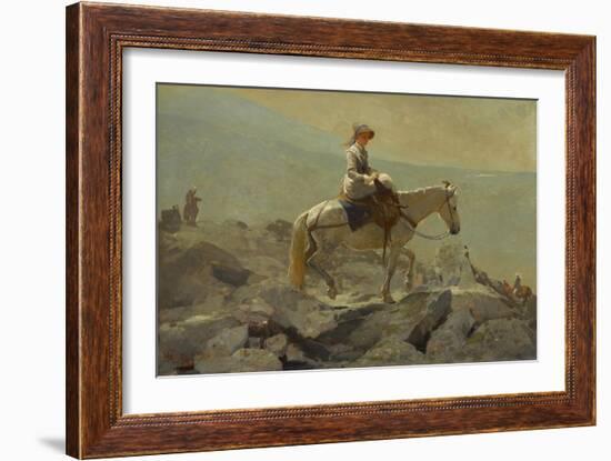 The Bridle Path, White Mountains, 1868 (Oil on Canvas)-Winslow Homer-Framed Giclee Print