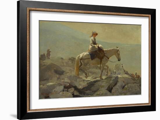 The Bridle Path, White Mountains, 1868 (Oil on Canvas)-Winslow Homer-Framed Giclee Print