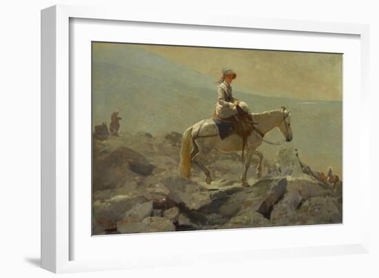 The Bridle Path, White Mountains, 1868 (Oil on Canvas)-Winslow Homer-Framed Giclee Print