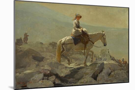 The Bridle Path, White Mountains, 1868 (Oil on Canvas)-Winslow Homer-Mounted Giclee Print