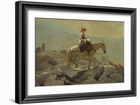 The Bridle Path, White Mountains, 1868 (Oil on Canvas)-Winslow Homer-Framed Giclee Print