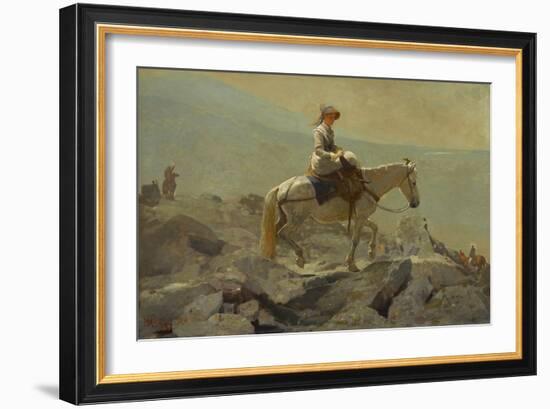 The Bridle Path, White Mountains, 1868 (Oil on Canvas)-Winslow Homer-Framed Giclee Print