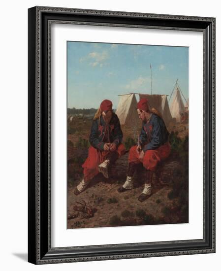 The Brierwood Pipe, 1864 (Oil on Canvas)-Winslow Homer-Framed Giclee Print