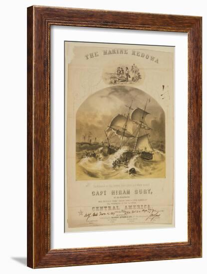 The brig Marine rescuing passengers from the steamer SS Central America after a hurricane, 1857-American School-Framed Giclee Print