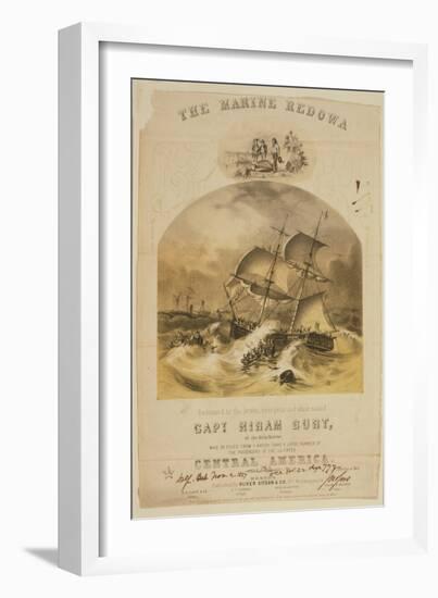 The brig Marine rescuing passengers from the steamer SS Central America after a hurricane, 1857-American School-Framed Giclee Print