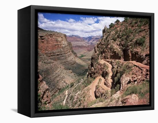 The Bright Angel Trail, Beneath the South Rim, Grand Canyon National Park, Arizona, USA-Ruth Tomlinson-Framed Premier Image Canvas