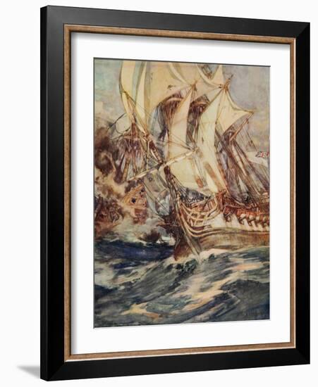 The Bright Medusa, Illustration from 'Drake's Drum and Other Songs of the Sea' by Henry Newbolt (18-Arthur David McCormick-Framed Giclee Print