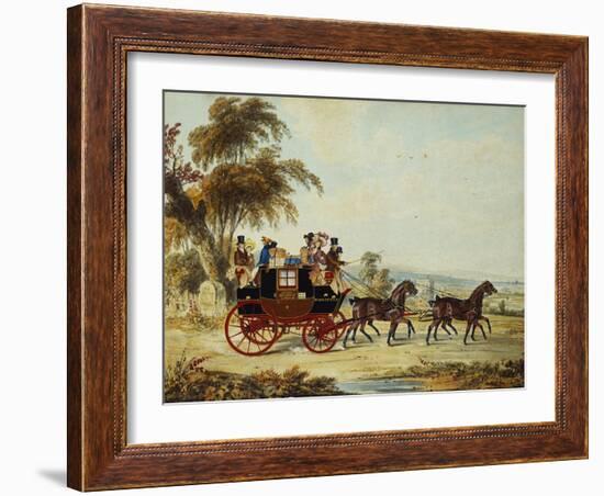 The Brighton - London Coach on the Open Road, 1831-John Frederick Herring I-Framed Giclee Print