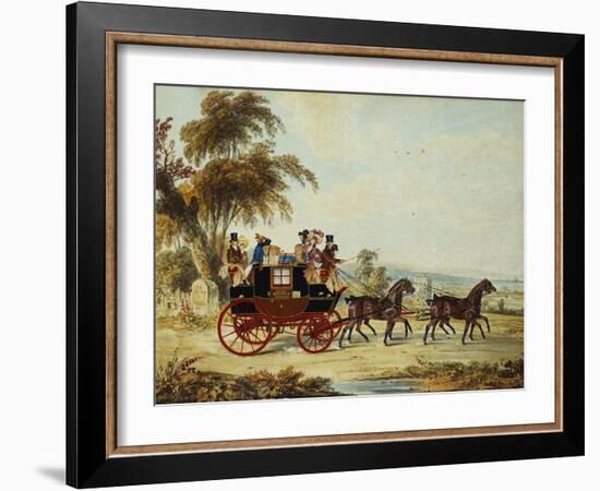 The Brighton - London Coach on the Open Road, 1831-John Frederick Herring I-Framed Giclee Print