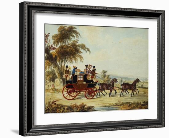 The Brighton - London Coach on the Open Road, 1831-John Frederick Herring I-Framed Giclee Print