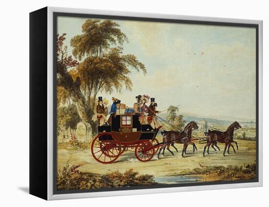 The Brighton - London Coach on the Open Road, 1831-John Frederick Herring I-Framed Premier Image Canvas