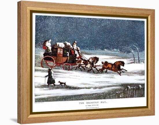 The Brighton Mail on Christmas Day, 1836-Henry Thomas Alken-Framed Premier Image Canvas