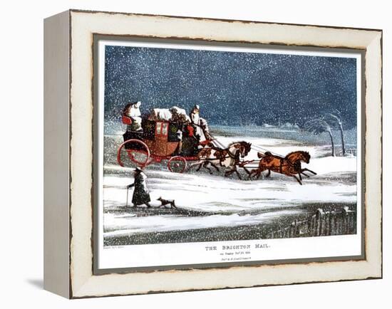 The Brighton Mail on Christmas Day, 1836-Henry Thomas Alken-Framed Premier Image Canvas