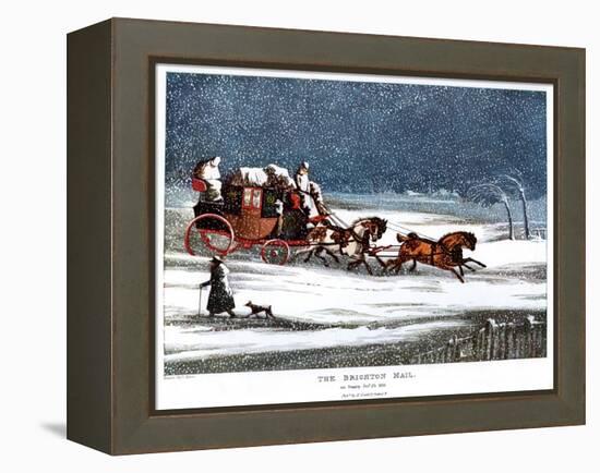 The Brighton Mail on Christmas Day, 1836-Henry Thomas Alken-Framed Premier Image Canvas