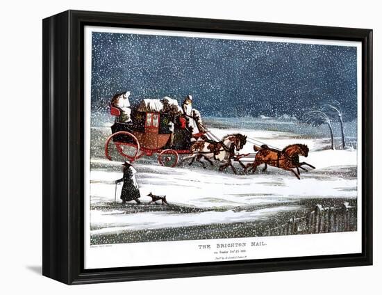 The Brighton Mail on Christmas Day, 1836-Henry Thomas Alken-Framed Premier Image Canvas