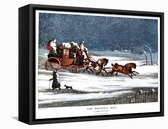 The Brighton Mail on Christmas Day, 1836-Henry Thomas Alken-Framed Premier Image Canvas