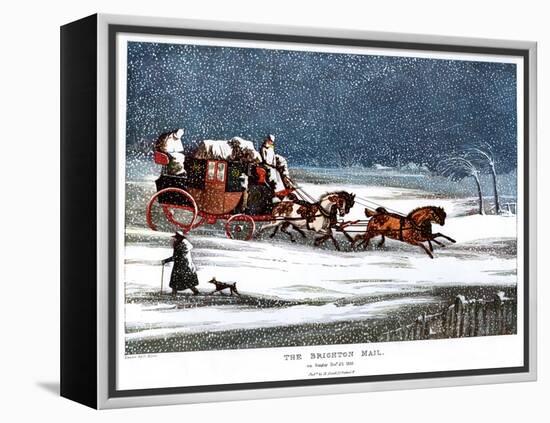 The Brighton Mail on Christmas Day, 1836-Henry Thomas Alken-Framed Premier Image Canvas