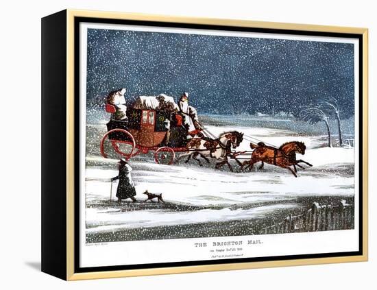 The Brighton Mail on Christmas Day, 1836-Henry Thomas Alken-Framed Premier Image Canvas