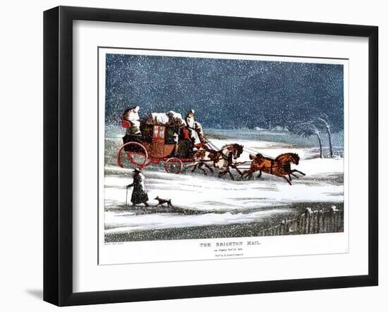 The Brighton Mail on Christmas Day, 1836-Henry Thomas Alken-Framed Giclee Print