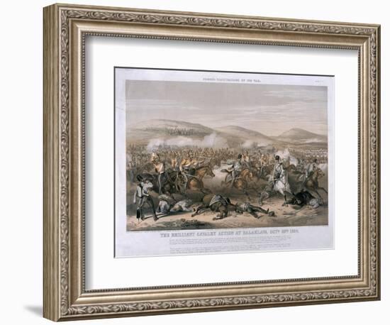 The Brilliant Cavalry Action at the Battle of Balaclava, October 25th 1854, Engraved by Edmund…-Henry Martens-Framed Giclee Print