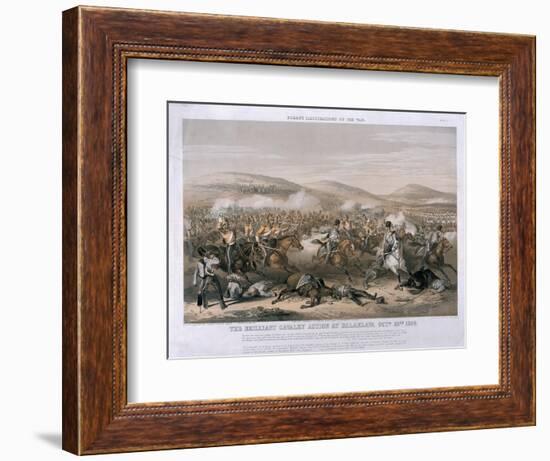 The Brilliant Cavalry Action at the Battle of Balaclava, October 25th 1854, Engraved by Edmund…-Henry Martens-Framed Giclee Print