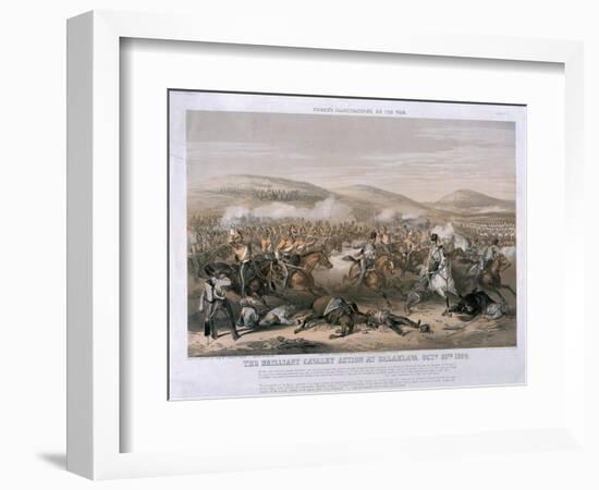 The Brilliant Cavalry Action at the Battle of Balaclava, October 25th 1854, Engraved by Edmund…-Henry Martens-Framed Giclee Print