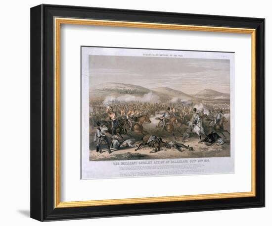 The Brilliant Cavalry Action at the Battle of Balaclava, October 25th 1854, Engraved by Edmund…-Henry Martens-Framed Giclee Print