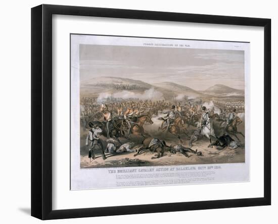 The Brilliant Cavalry Action at the Battle of Balaclava, October 25th 1854, Engraved by Edmund…-Henry Martens-Framed Giclee Print