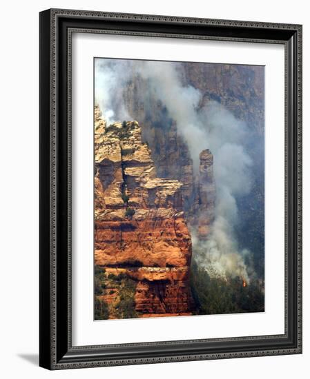 The Brins Fire Burns-null-Framed Photographic Print