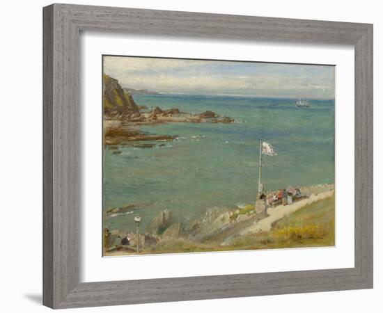 The Bristol Channel from Ilfracombe, 1890S (Oil on Panel)-Albert Goodwin-Framed Giclee Print