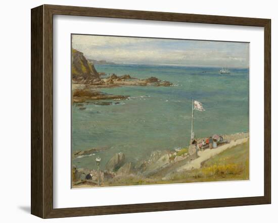 The Bristol Channel from Ilfracombe, 1890S (Oil on Panel)-Albert Goodwin-Framed Giclee Print