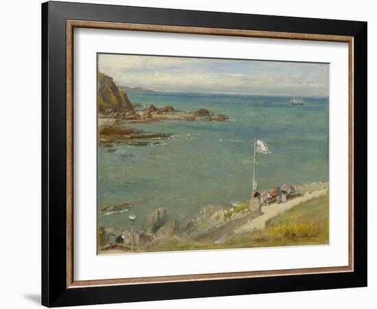 The Bristol Channel from Ilfracombe, 1890S (Oil on Panel)-Albert Goodwin-Framed Giclee Print