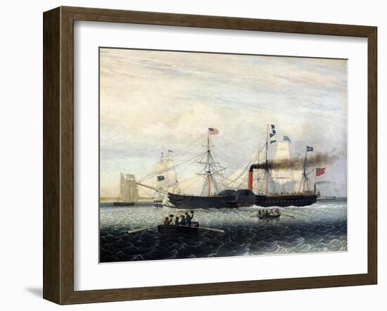 The Britannia Entering Boston Harbour, 1848-Fitz Henry Lane-Framed Giclee Print