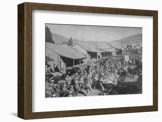 'The British Army Marching Through the Streets of Pretoria', 1902-Unknown-Framed Photographic Print