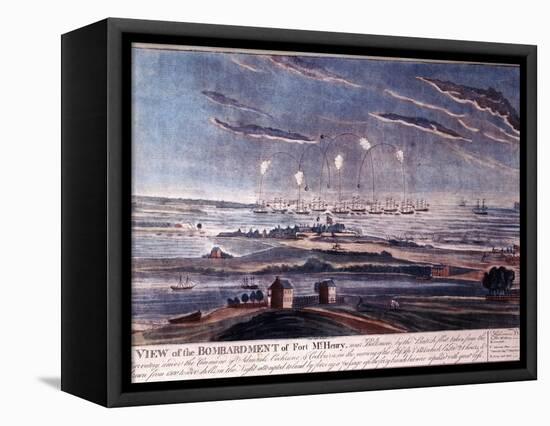 The British Attack of Fort Mchenry, Baltimore in 1812-null-Framed Premier Image Canvas