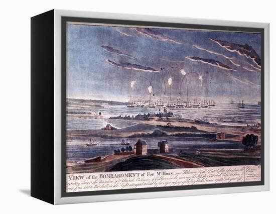 The British Attack of Fort Mchenry, Baltimore in 1812-null-Framed Premier Image Canvas