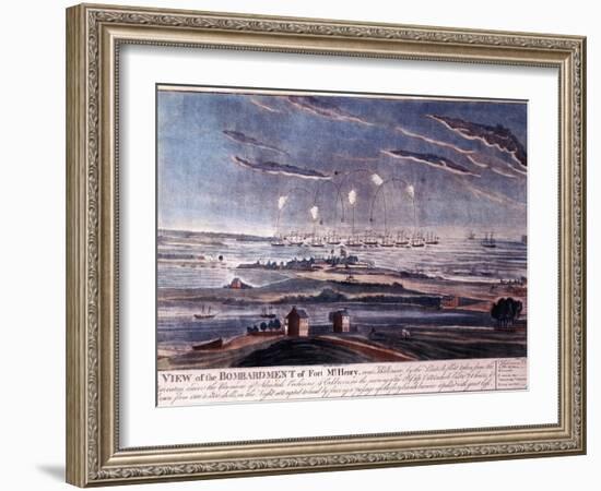 The British Attack of Fort Mchenry, Baltimore in 1812-null-Framed Giclee Print