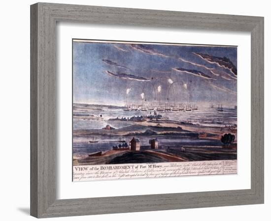 The British Attack of Fort Mchenry, Baltimore in 1812-null-Framed Giclee Print