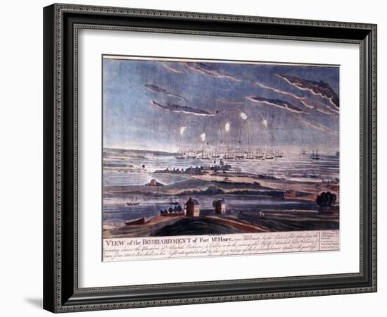 The British Attack of Fort Mchenry, Baltimore in 1812-null-Framed Giclee Print