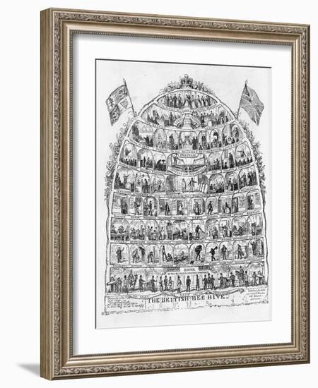 The British Beehive, 1867-George Cruikshank-Framed Giclee Print