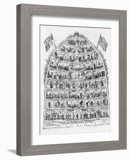 The British Beehive, 1867-George Cruikshank-Framed Giclee Print