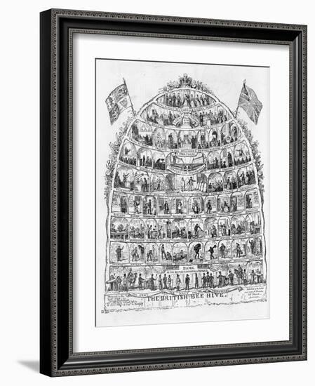 The British Beehive, 1867-George Cruikshank-Framed Giclee Print