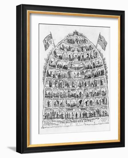 The British Beehive, 1867-George Cruikshank-Framed Giclee Print