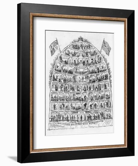 The British Beehive, 1867-George Cruikshank-Framed Giclee Print